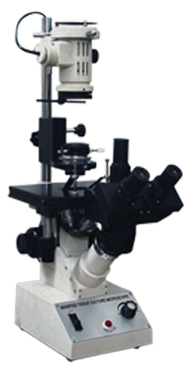 TRINOCULAR INVERTED TISSUE CULTURE MICROSCOPE WITH PHASE ATTACHMENT